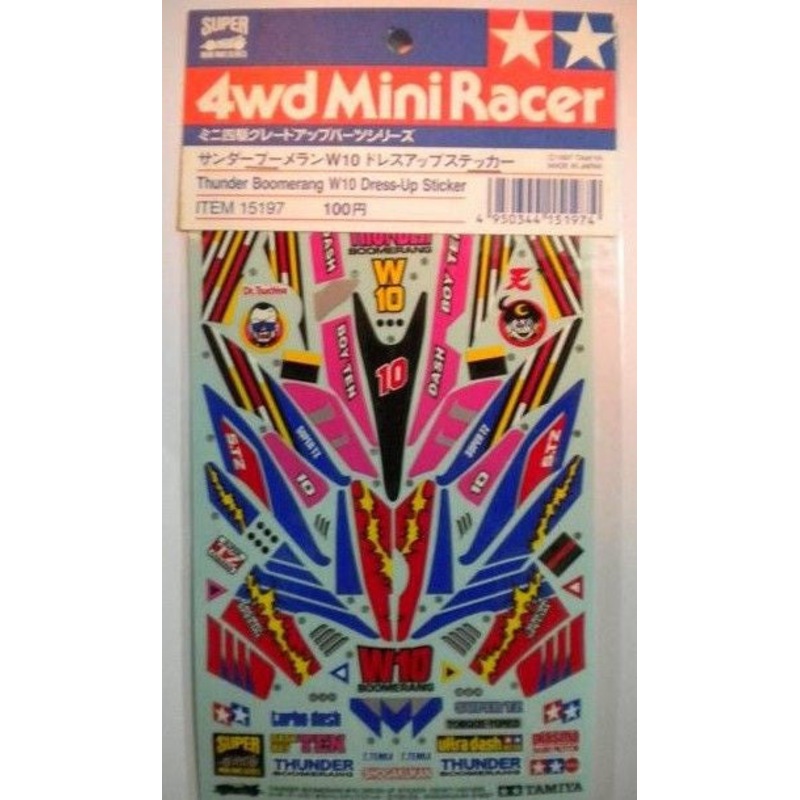 TAMIYA 15197 Thunder Boomerang W10 Dress-Up Sticker *DISC*