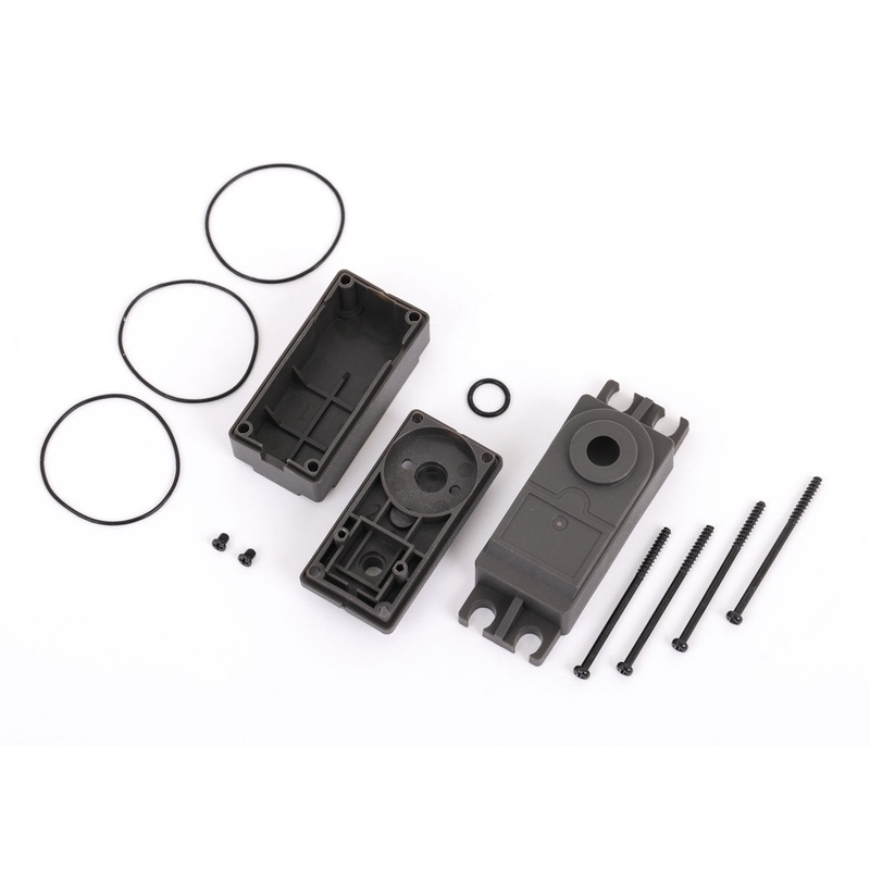 TRAXXAS 2276 Servo case, plastic (top, middle, bottom)/ gaskets/ hardware (for 2275 servo)