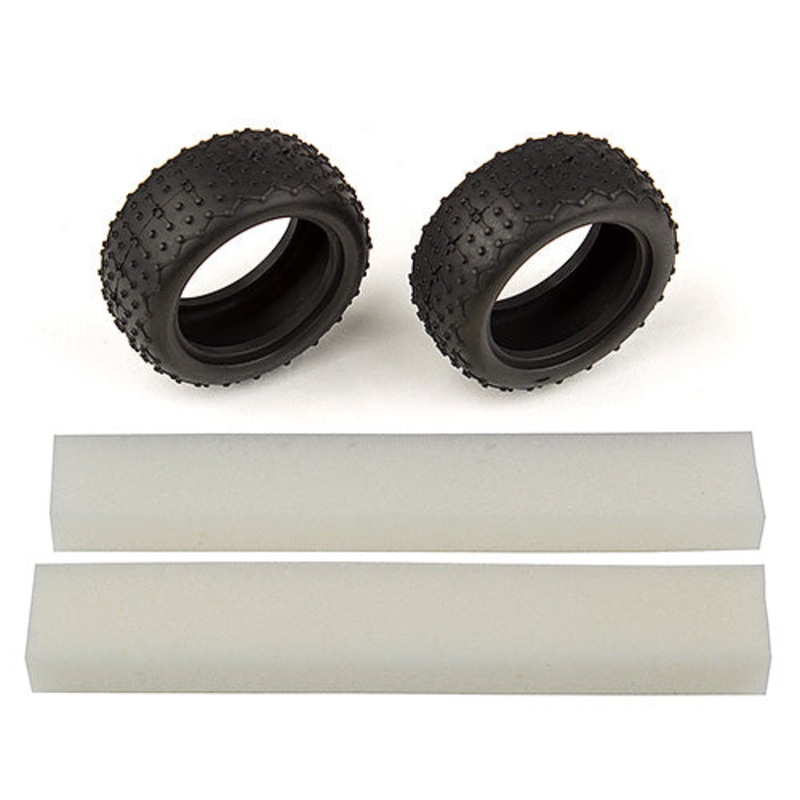 ASSOCIATED 21550 Wide Mini Pin Tires with inserts: 14B 14T