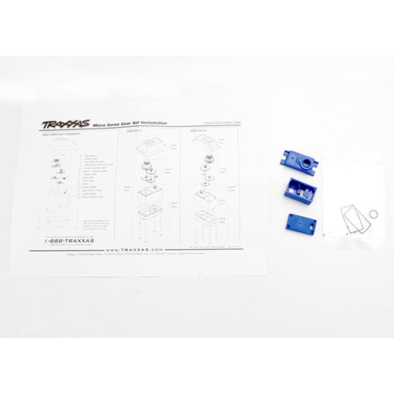 TRAXXAS 2063 Servo case/gaskets (for 2065 waterproof sub-micro servo)