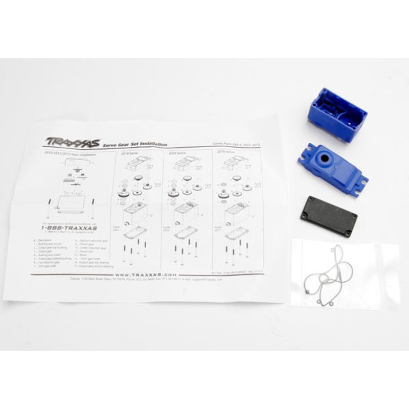 TRAXXAS 2074 Servo case/gaskets (for 2056 and 2075 waterproof servos): STAMPEDE 2WD, STAMPEDE 4X4