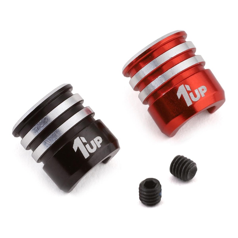 1 UP 190434 Heatsink Bullet Plug Grips Black / Red Fits LowPro Bullet Plugs