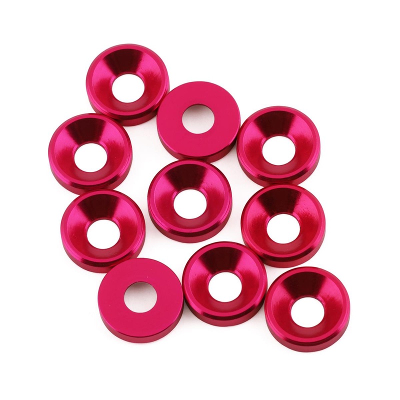 1 UP 80349 3mm Countersunk Washers Hot Pink (10)