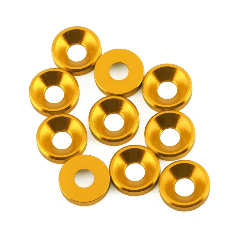 1 UP 80369 3mm Countersunk Washers Gold (10)