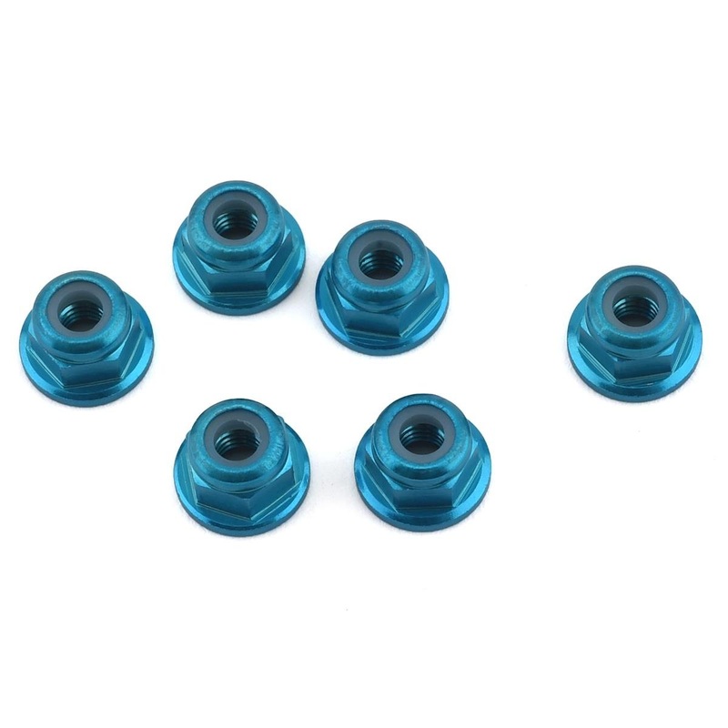 1 UP 80514 3mm Aluminum Flanged Locknuts Blue