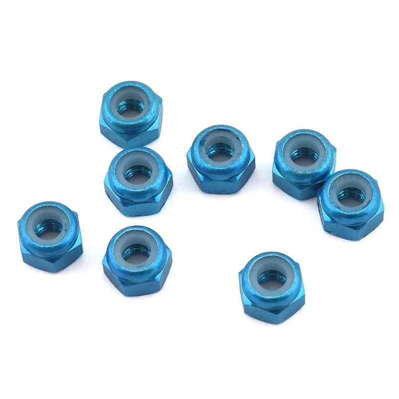 1 UP 80515 3mm Aluminum Locknuts Blue