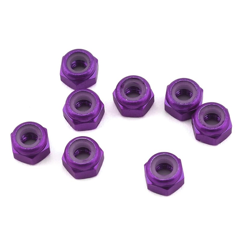 1 UP 80525 3mm Aluminum Locknuts Purple
