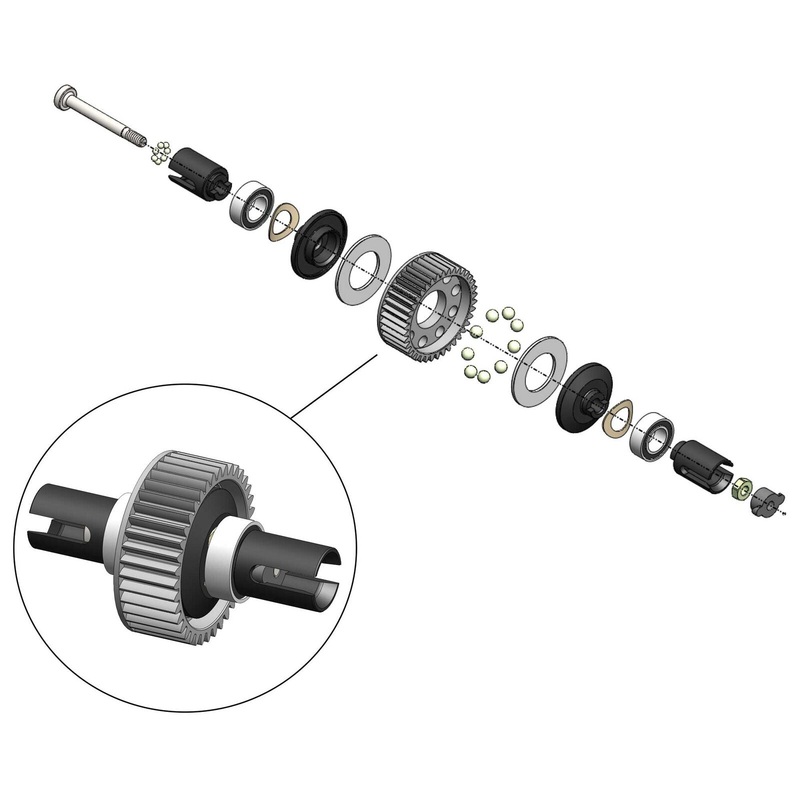 MIP 20090 Ball Diff Kit Losi Mini-T/B 2.0 Series