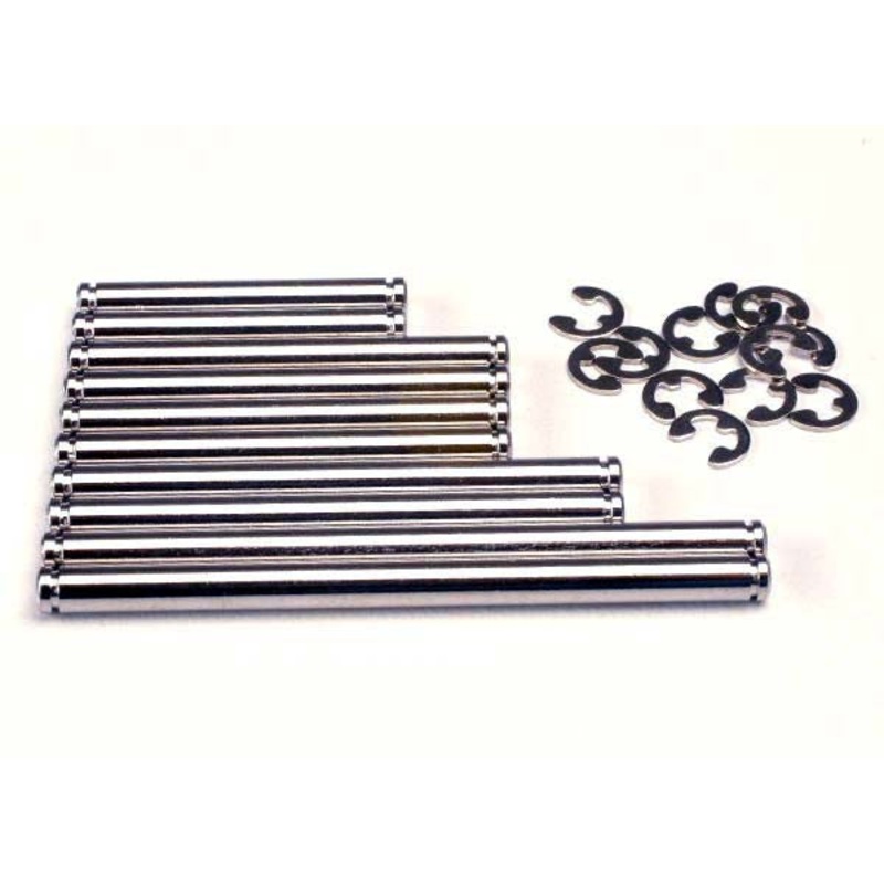 TRAXXAS 1939 Suspension pin set, hard chrome (w/ E-clips)