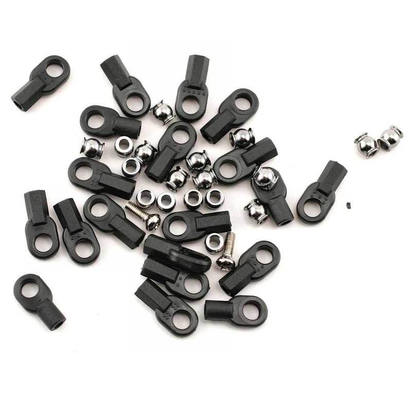 TRAXXAS 1942 Rod ends (16 long & 4 short)/ hollow ball connectors (18)/ ball screws (2) : SLASH 2WD, SLASH 4X4, RUSLTER, STAMPEDE 2WD, STAMPEDE 4X4; USE 2742 for front shock ends