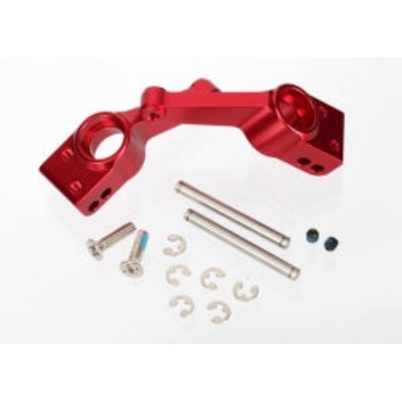 TRAXXAS 1952A Carriers, stub axle red anodized 6061-T6 aluminum rear (2) : SLASH 4X4, STAMPEDE 4X4