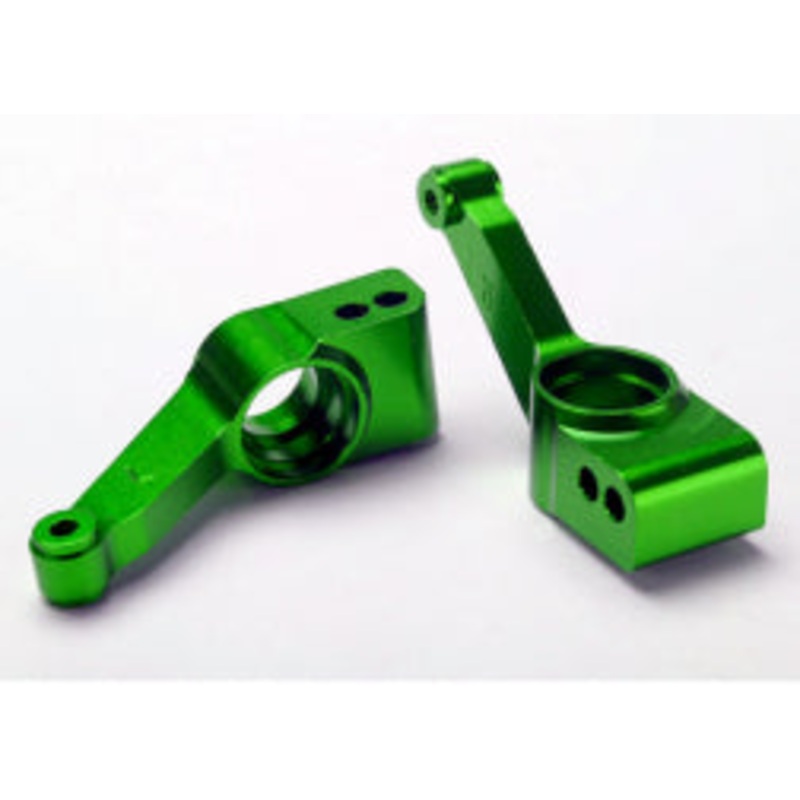 TRAXXAS 1952G Carriers, stub axle green-anodized 6061-T6 aluminum rear (2) :SLASH 4X4, STAMPEDE 4X4