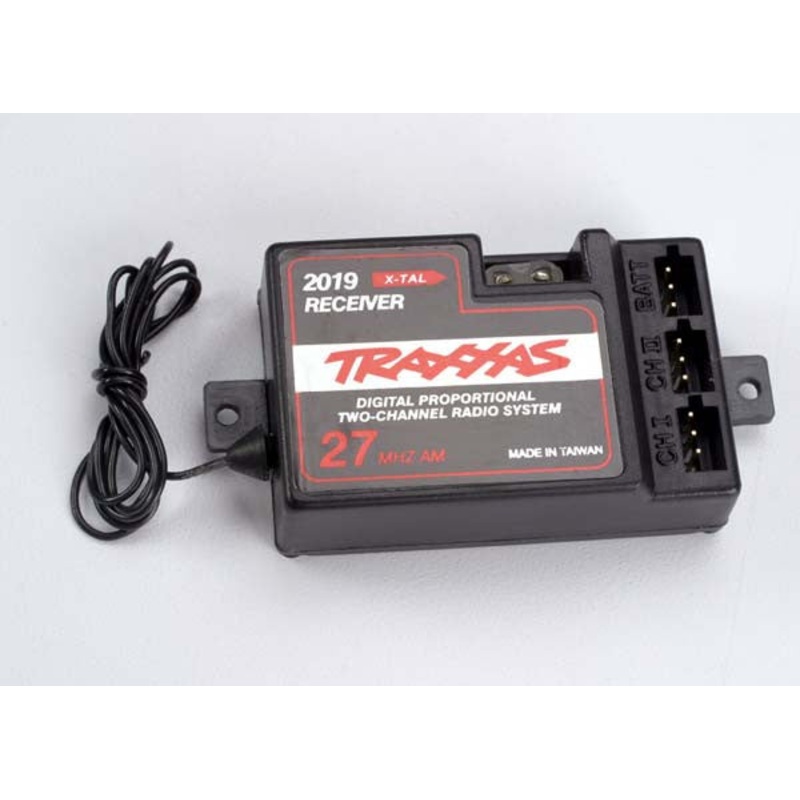 TRAXXAS 2019 Receiver, 2-channel 27Mhz, without BEC (for use with electronic speed control)