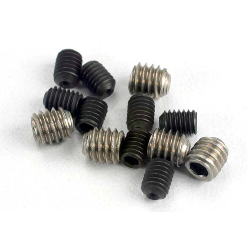 TRAXXAS 1548 Set (grub) screws, 3x4mm (8)/ 4x4mm (stainless) (4)