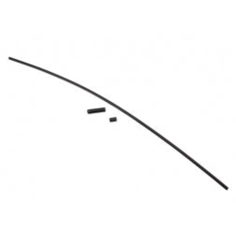 TRAXXAS 1726A Antenna, tube, black (1)/ vinyl antenna cap (1)/ wire retainer (1)