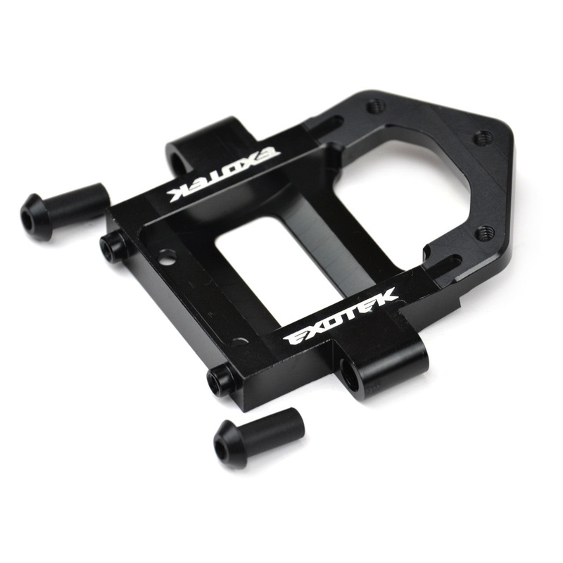 EXOTEK 1476BLK B44 Front Bulkhead, 7075 (Black) EXO1476BLK