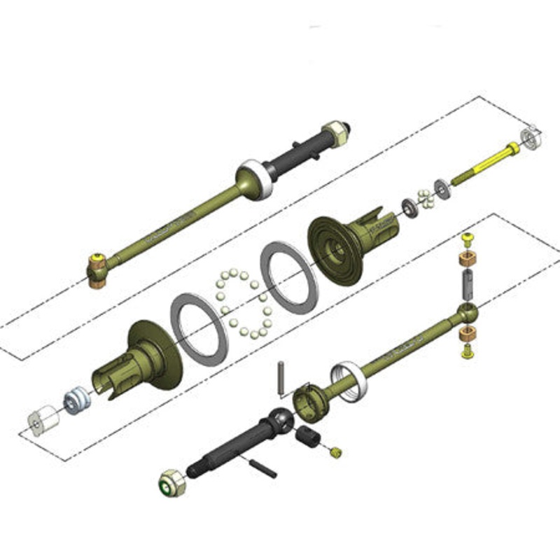 MIP 13155 MIP Pucks 17.5 Drive System TLR 22 Buggy