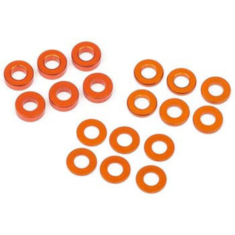 HB RACING 112797 Washer Set 3x6mm .5mm/1mm/2mm Orange D413