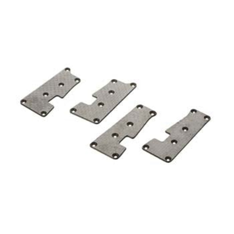 HB RACING 112803 Suspension Arm Cover Set (CBN Graphite) D413