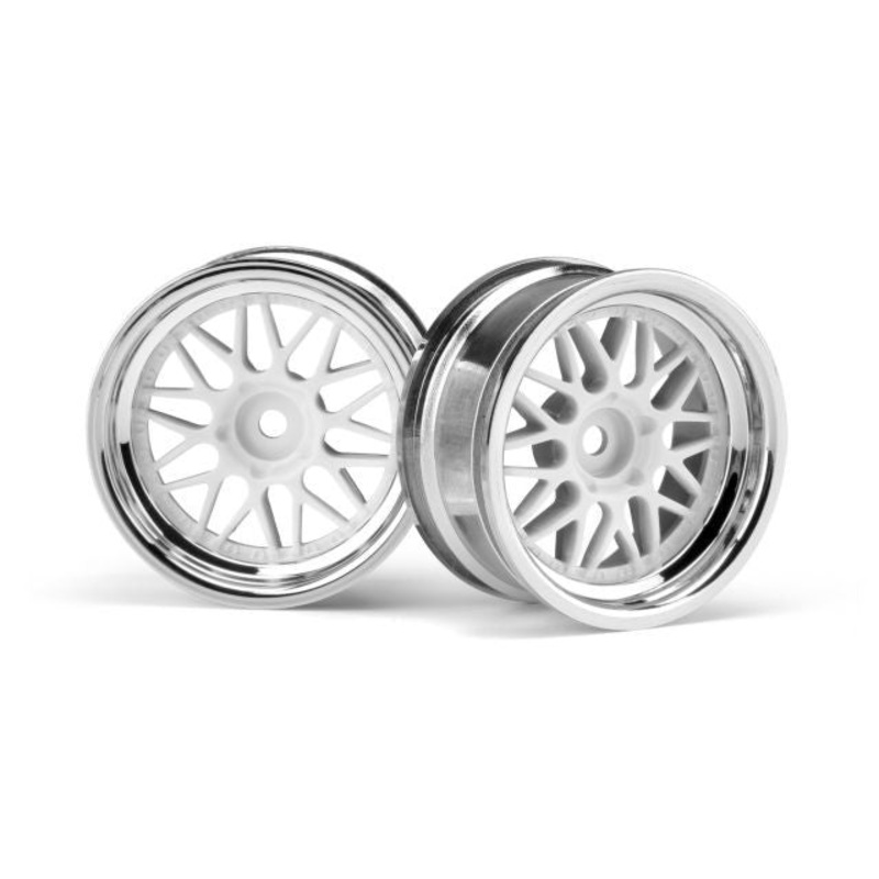 HPI 106773 HRE C90 Wheel 26mm Chrome/White 6mm Offset