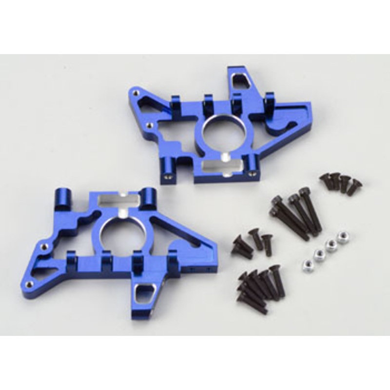 TRAXXAS 4929X Alum Bulkheads Rear Blue T-Maxx *DISC