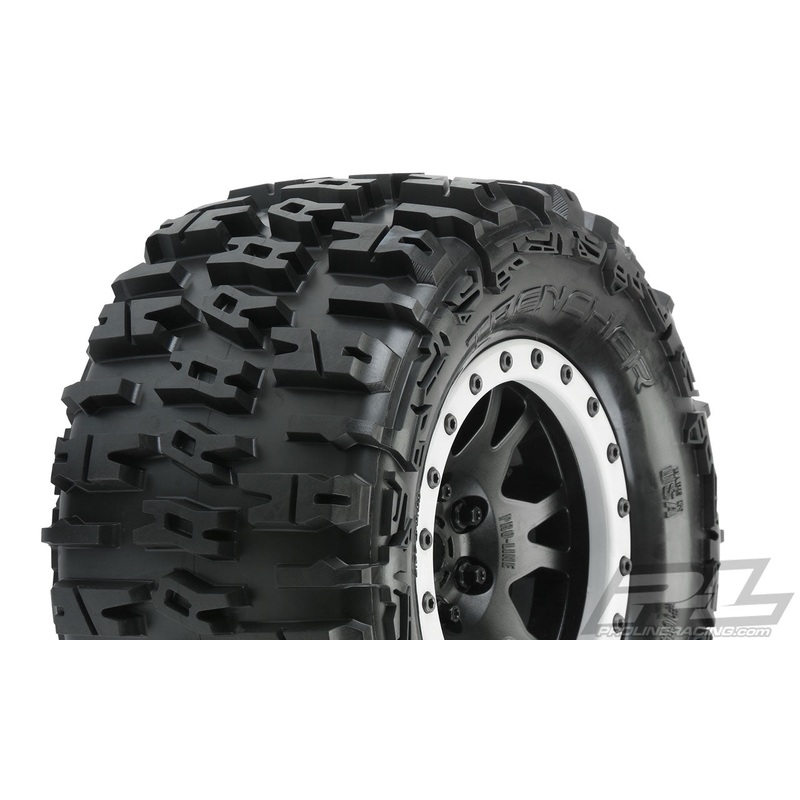 PROLINE 10151-13 Trencher 4.3" X-MAXX MTD Impulse Front Rear Tire, Black/Gray