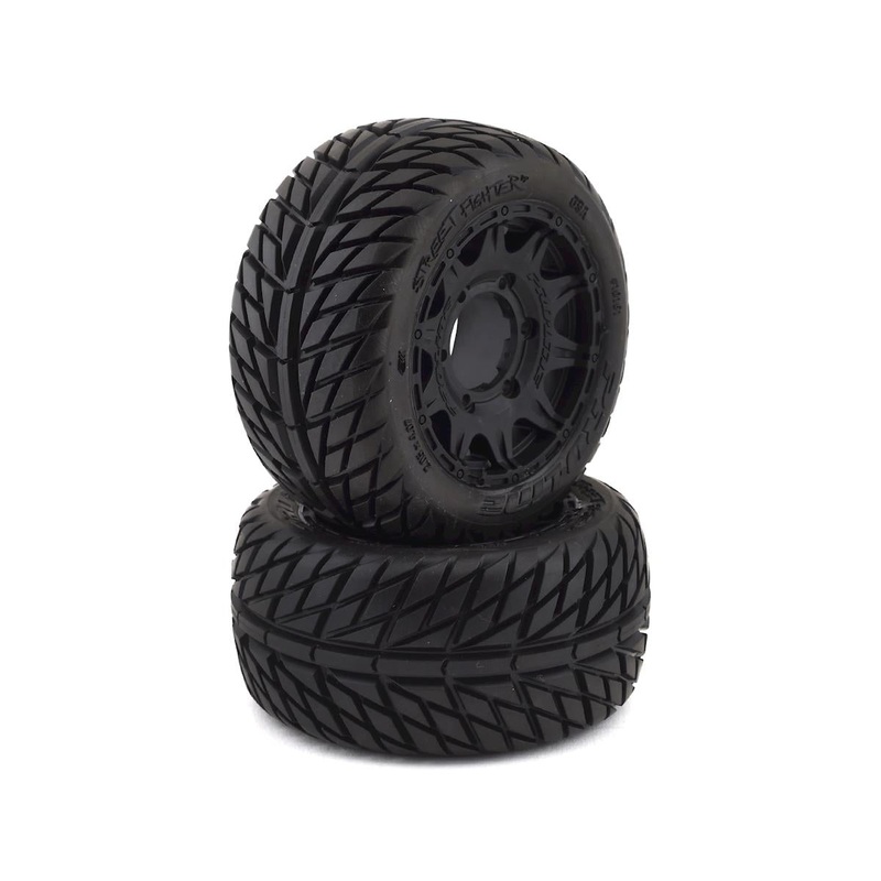 PROLINE 10161-10 Street Fighter LP 2.8 Tires w/Raid Rear Wheels Black M2 w/12mm Removable Hex