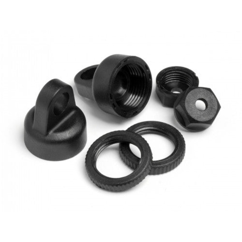 HPI 100317 Shock Cap & Preload Collar Set Firestorm
