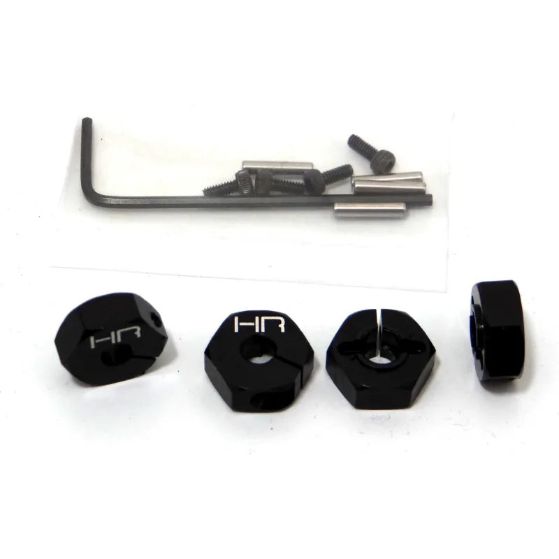 HOT RACING VTH10M01 Black 12mm Clamp Wheel Hub Twin Hammers