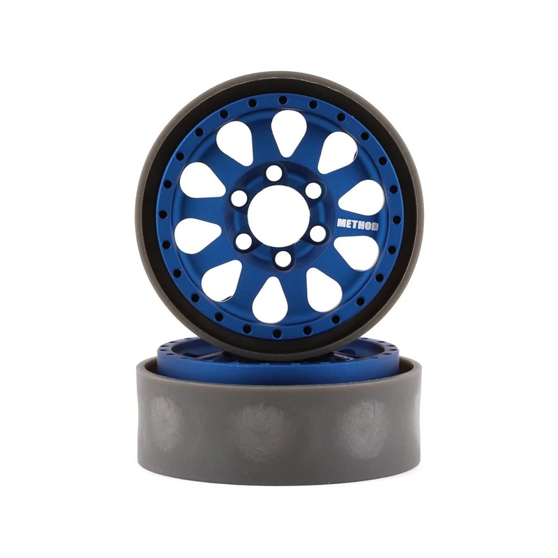 VANQUISH VPS07760 Method 101 V2 1.9 Beadlock Crawler Wheels (Blue/Black) (2)