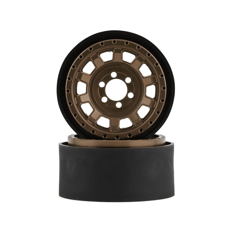 VANQUISH VPS08707 KMC KM236 Tank 2.2" Beadlock Crawler Wheels (Bronze) (2)