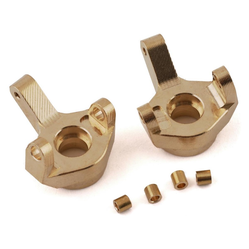 YEAH RACING AXSC-026 SCX24 Brass Front Steering Knuckles (2) (7g)