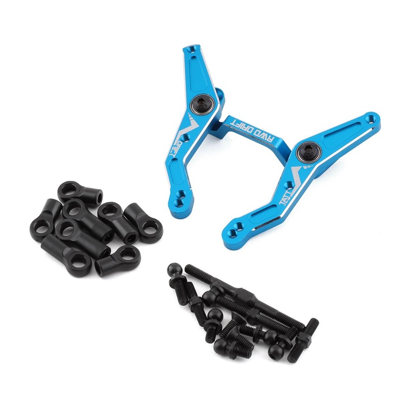 YEAH RACING TATT-014BU Tamiya TT-02 RWD Aluminum Steering Rack (Blue)