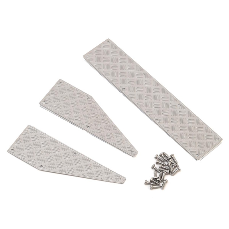 YEAH RACING TRX4-028 TRX-4 Stainless Steel Diamond Plate Rear Bumper Panels