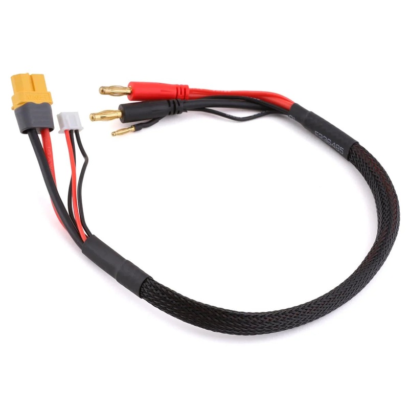 YEAH RACING WPT-0150 2S Charge/Balance Adapter Cable (XT60 Female to 4mm Bullets)