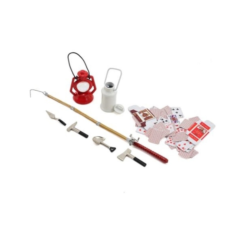 YEAH RACING YA-0364 Scale Crawler Camping Set w/Lamp, Fishing Rod, Poker Cards, Tools