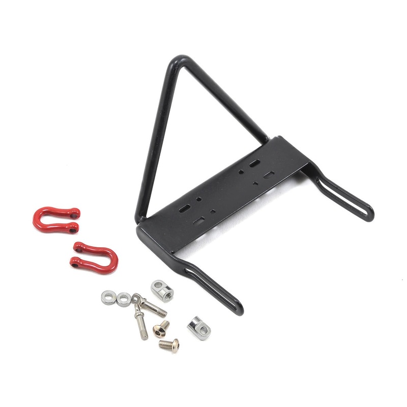 YEAH RACING YA-0454 SCX10 Steel Front "Stinger" Bumper w/Winch Mount & Shackles