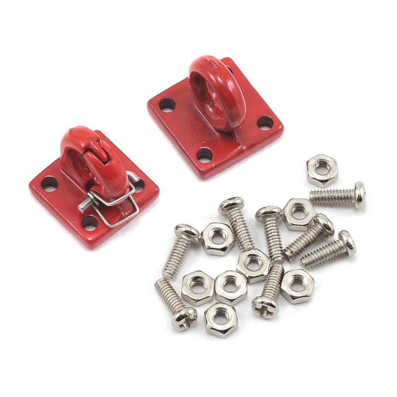 YEAH RACING YA-0462RD Four Bolt Tow Ring (Red) (2)