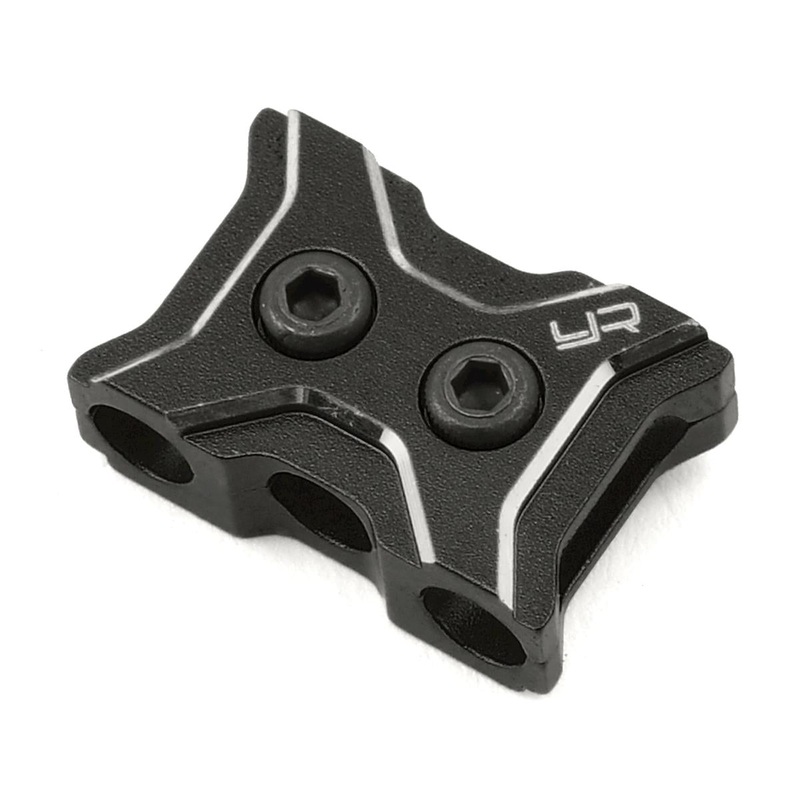 YEAH RACING YA-0485BK Aluminum Case 12-14 Gauge Wire Guard Clamp Type A Black