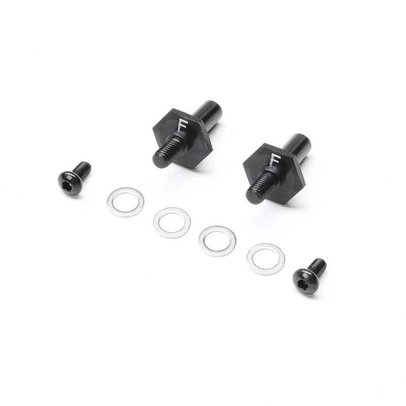LOSI TLR-1054 Front Axle Set, Aluminum, Black, 12mm: 22S Sprint