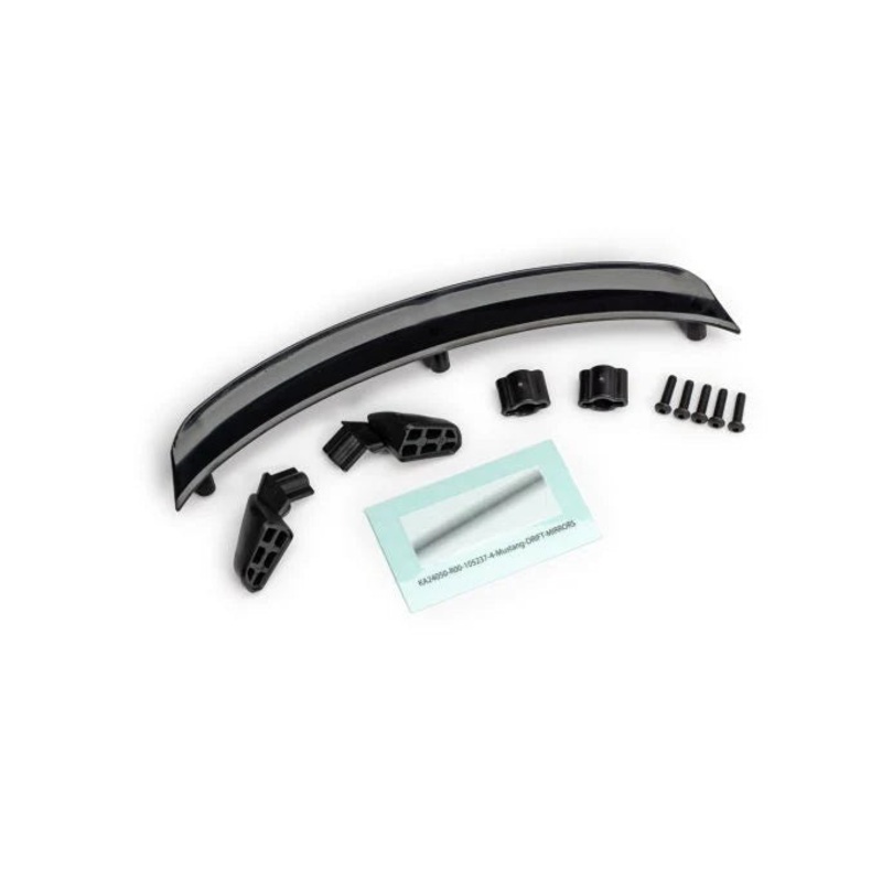 TRAXXAS 10512 Mirrors, side, black (left & right)/ mirror retainers (2)/ spoiler, black/ 2.5x10 BCS (5) (fits #10511 body)