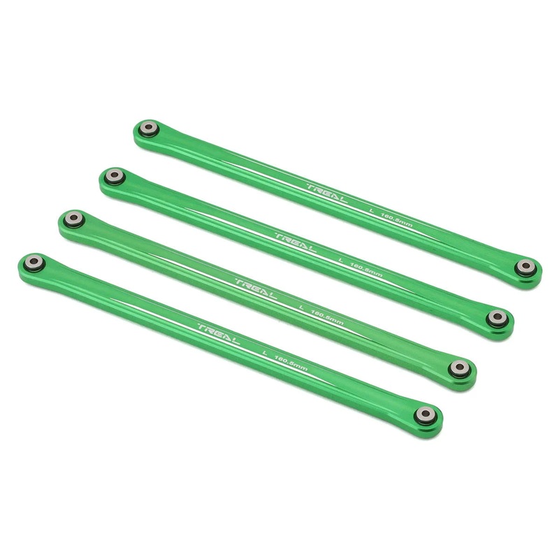 TREAL LMT-120 Losi LMT Mega Aluminum Lower 4-Link Bar Set (Green) (160.5mm)