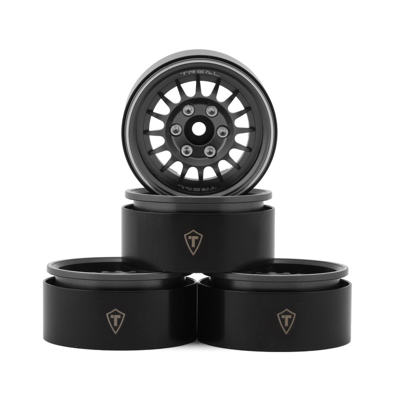 TREAL TLHTWHEEL-160 Treal Hobby Type N 1.9" Multi-Spoke Beadlock Wheels (Grey) (4)