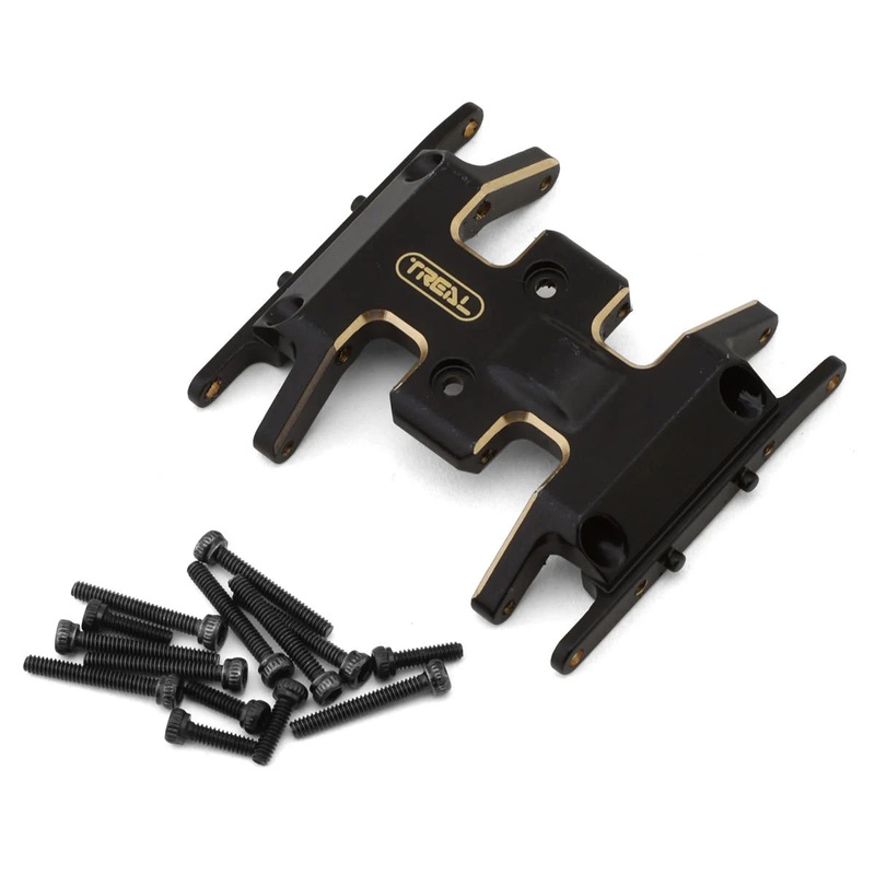 TREAL X003C2HNPJ TSCX241-82  Axial SCX24 Brass Skid Plate (Black) (13.9g)