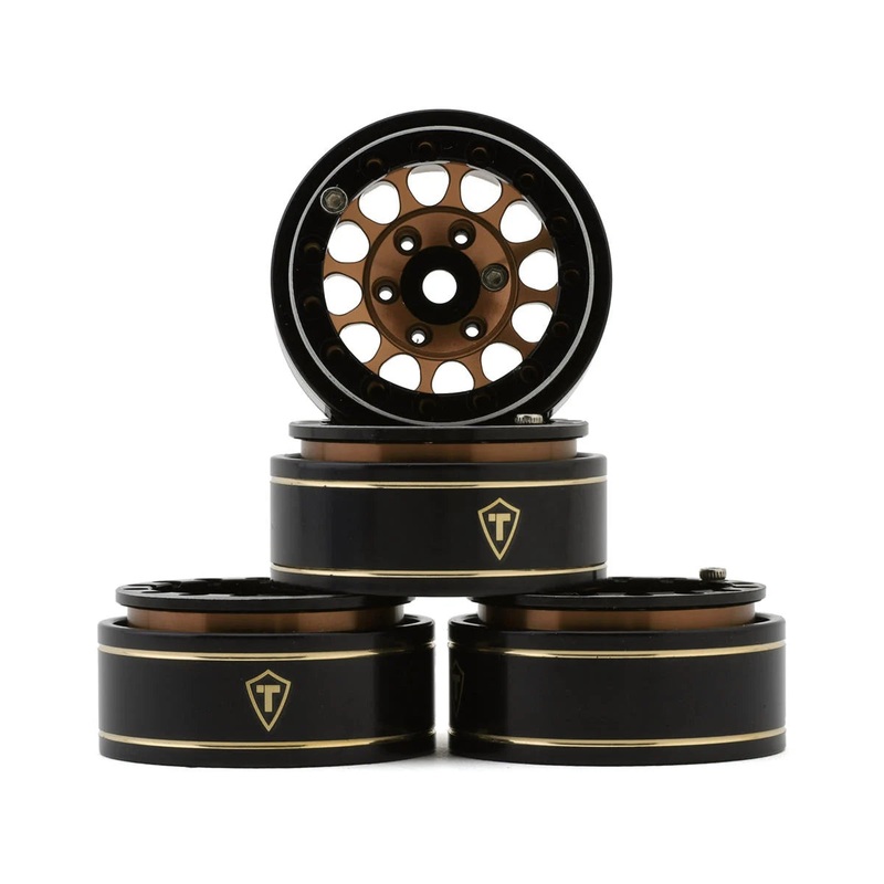 TREAL X003ZQK1VZ Type I 1.0" Classic 12-Spoke Beadlock Wheels (Bronze) (4) (27.2g)