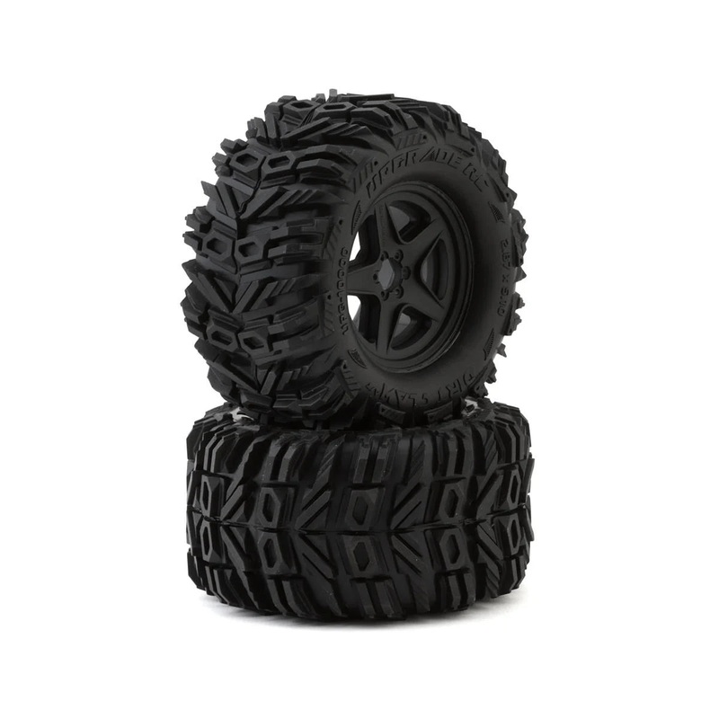 UPGRADE RC UPG-10000 Dirt Claw 2.8" Pre-Mounted All-Terrain Tires w/5-Star Wheels (2) (17mm/14mm/12mm Hex)
