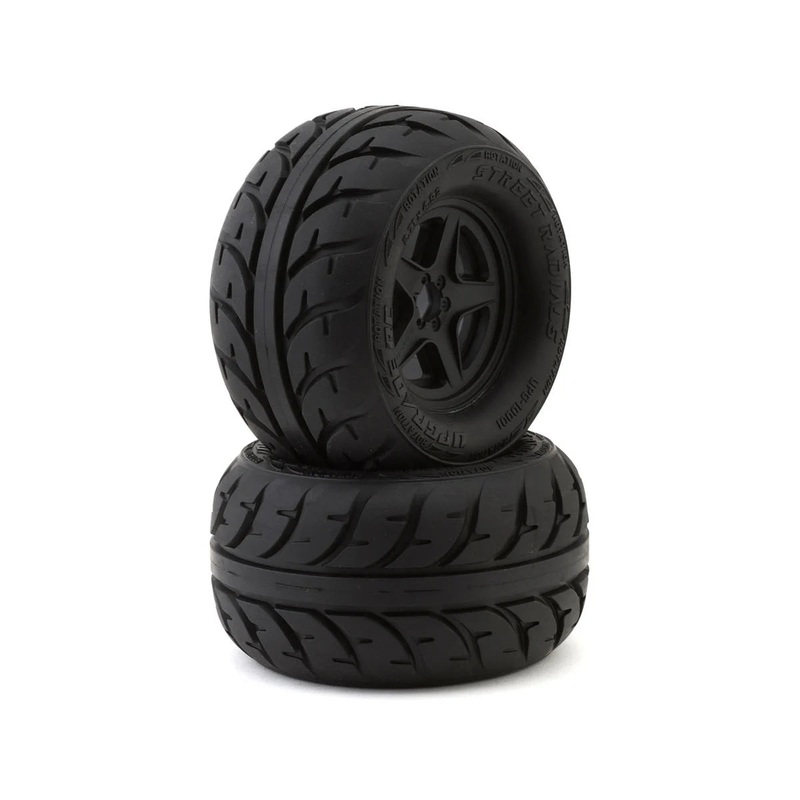 UPGRADE RC UPG-10001 Street Radials 2.8" Pre-Mounted On-Road Tires w/5-Star Wheels (2) (17mm/14mm/12mm Hex)