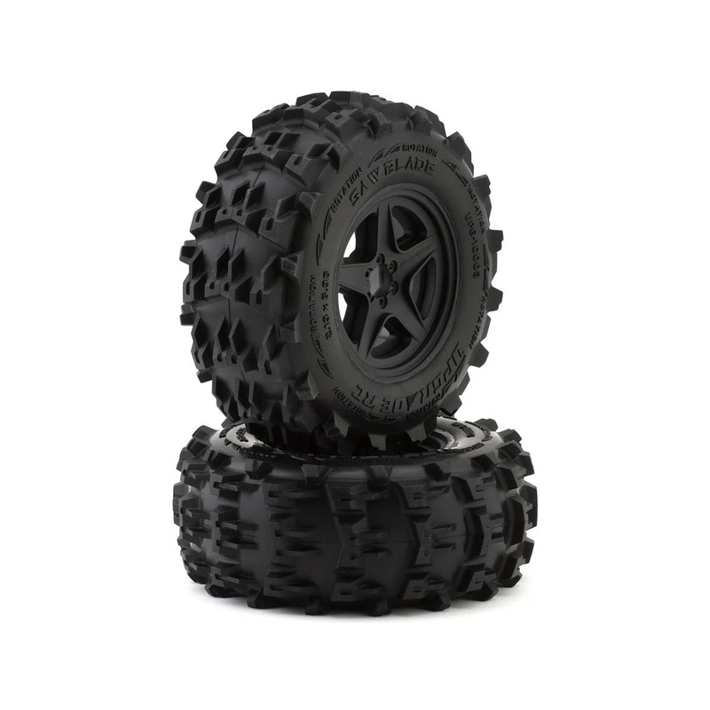 UPGRADE RC UPG-10003 Saw Blade 2.8" Pre-Mounted Off-Road Tires w/5-Star Wheels (2) (17mm/14mm/12mm Hex)