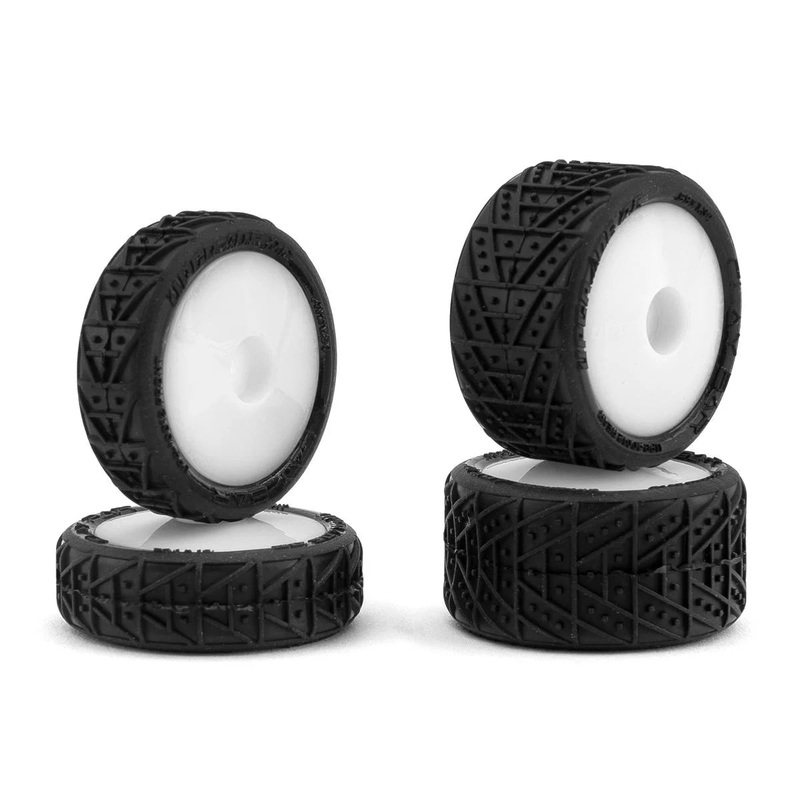 UPGRADE RC UPG-10012 Clay Bar Pre-Mounted Front and Rear Clay Tires for Losi Micro-B (White)