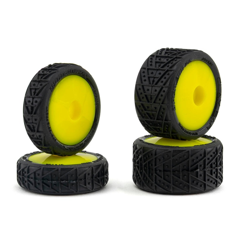 UPGRADE RC UPG-10012-Y Clay Bar Pre-Mounted Front and Rear Clay Tires for Losi Micro-B (Yellow)